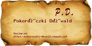 Pokoráczki Dévald névjegykártya